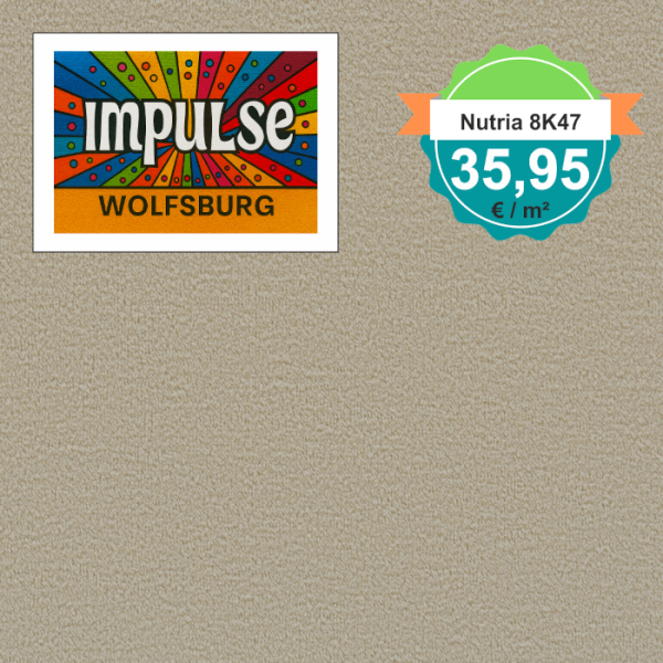 Vorwerk Nutria 8K47 beige Teppichboden – quadratische Draufsicht, Velours, 35,95 €/m²